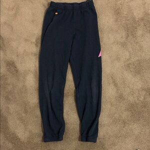 Aviator Nation Kids Navy Joggers with Pink Accent